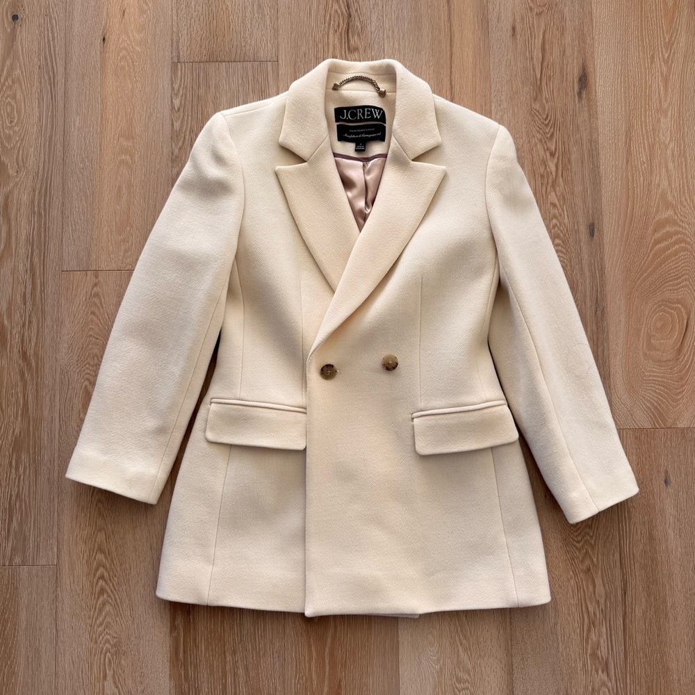 J.Crew White Blazer Jacket in Italian Double Cloth Wool - Picture 2 of 9